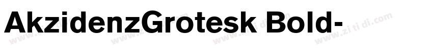 AkzidenzGrotesk Bold字体转换
